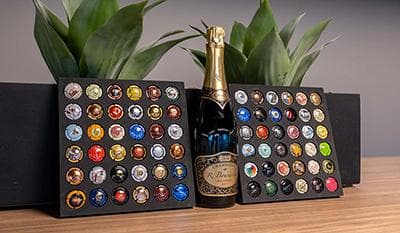 EKI PE schuim champagne capsulehouder
